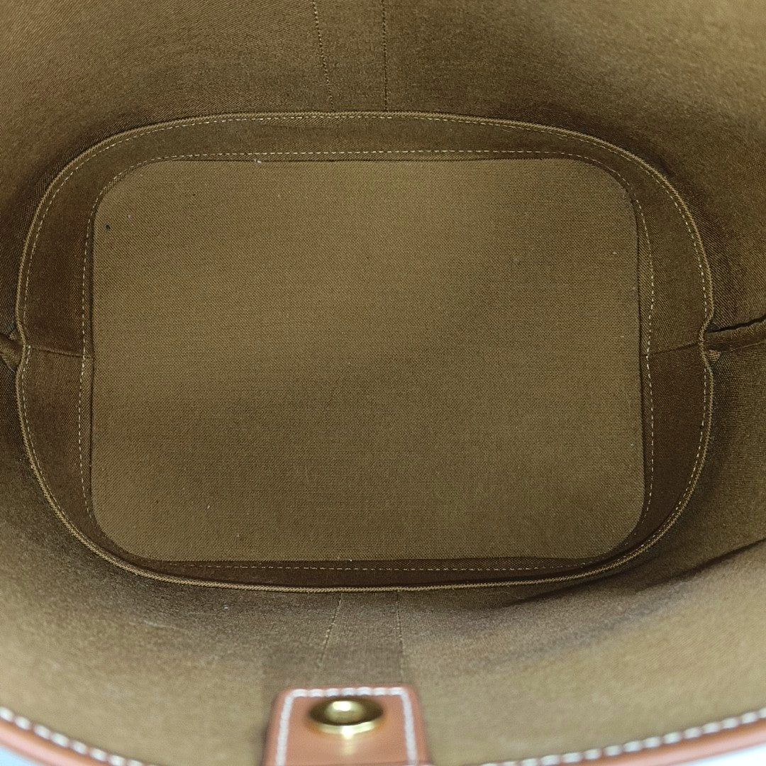 Authenticated pre-owned  TRIOMPHE CANVAS Medium Coated Canvas Yellow - Bucket Bag at Looply