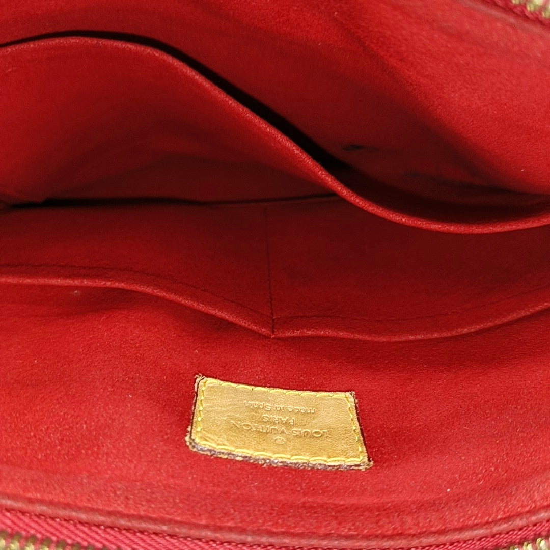 PALLAS MM Monogram Coated Canvas Brown
