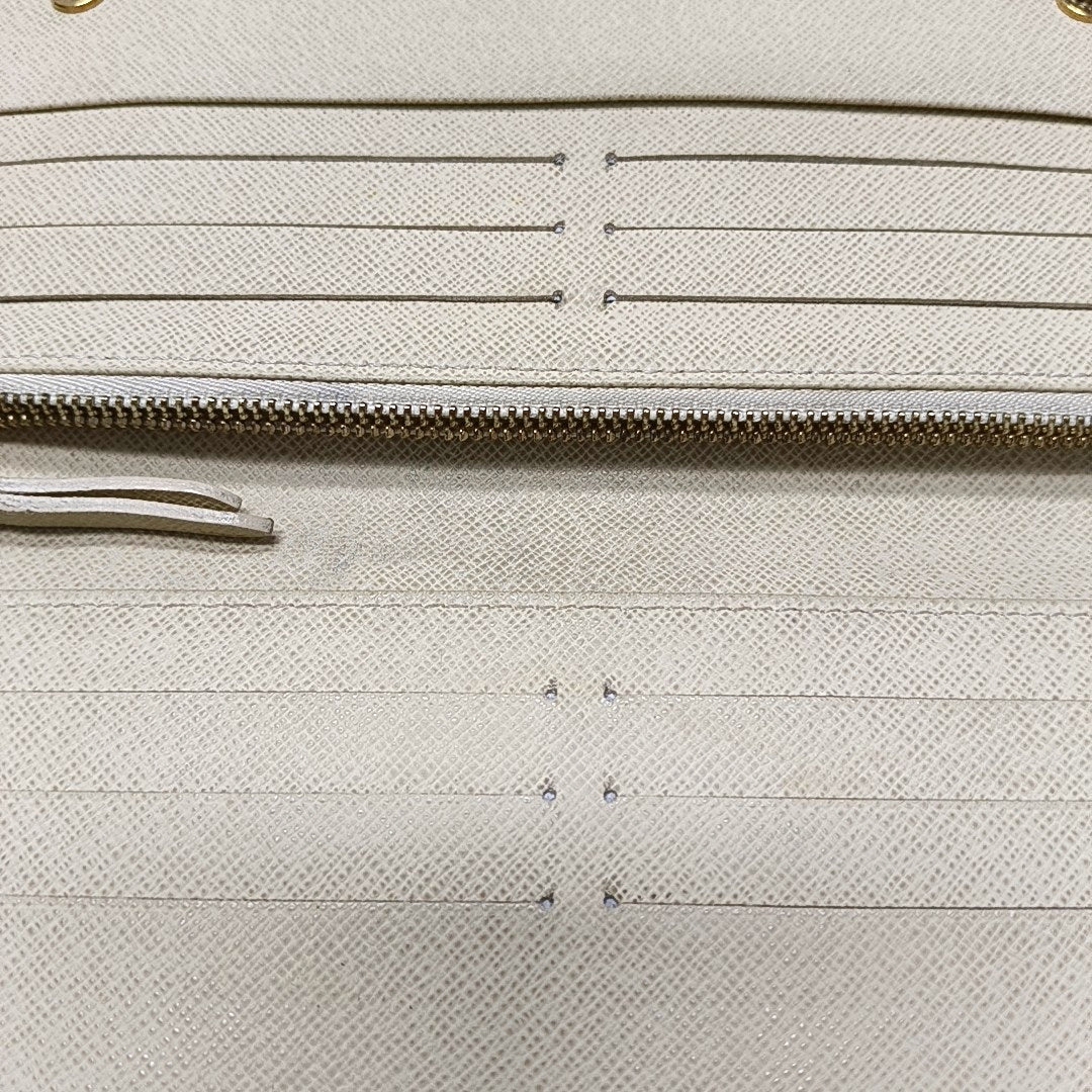 INSOLITE Damier Azur Coated Canvas White Wallet
