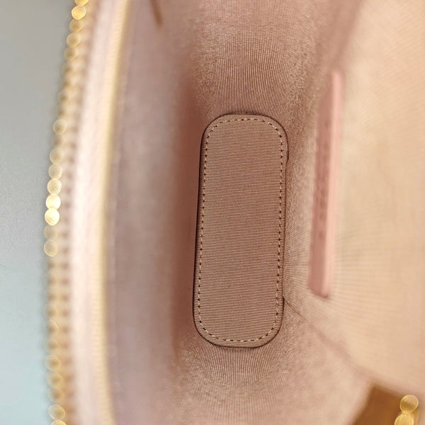 VANITY CASE Mini Quilted Grained Calfskin Pink