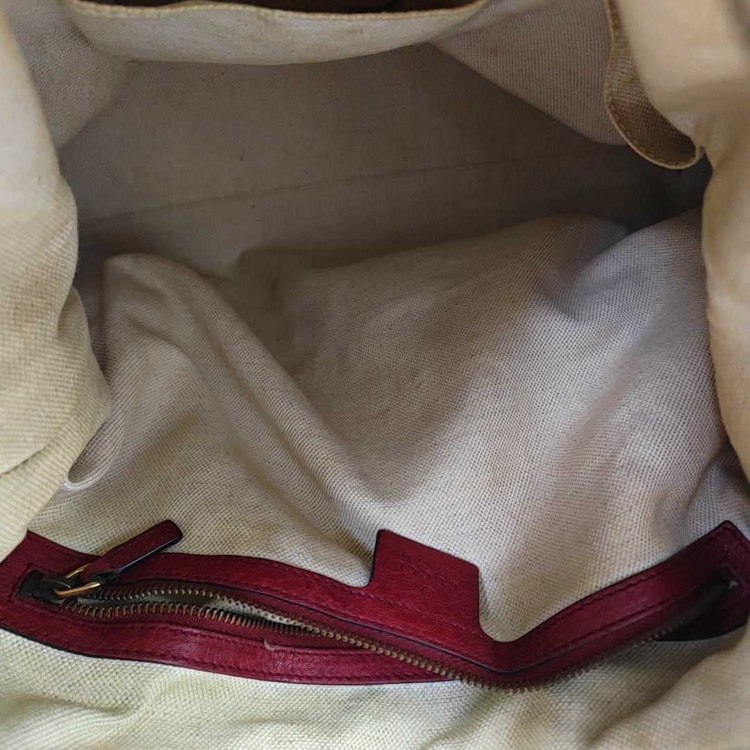 Monogram Canvas Shoulder Bag Beige