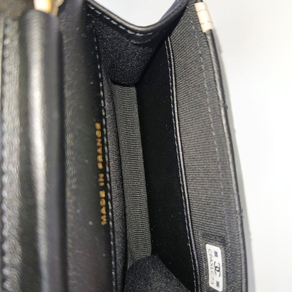 DIANA CC Quilted Lambskin Black