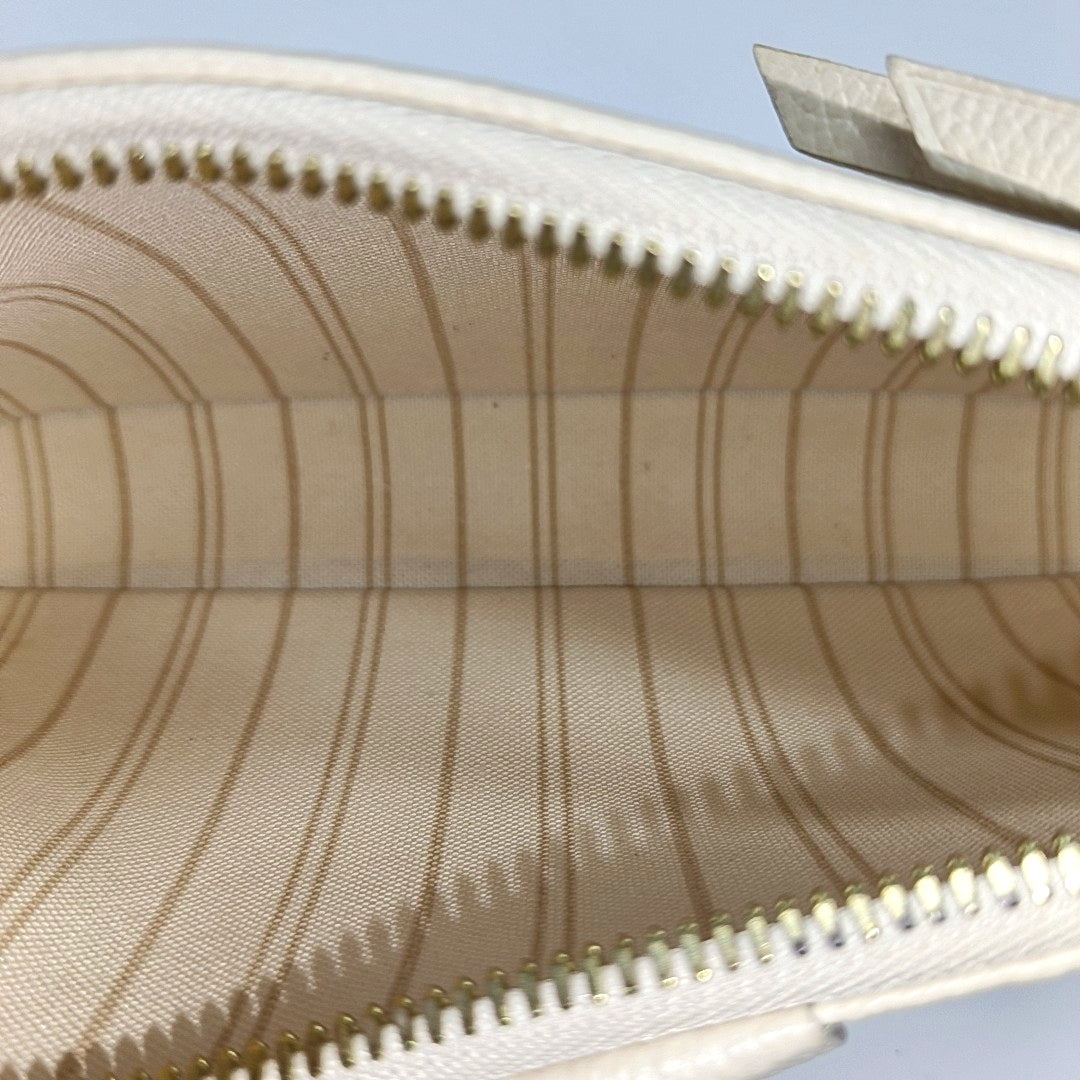 EASY POUCH ON STRAP Calfskin Beige