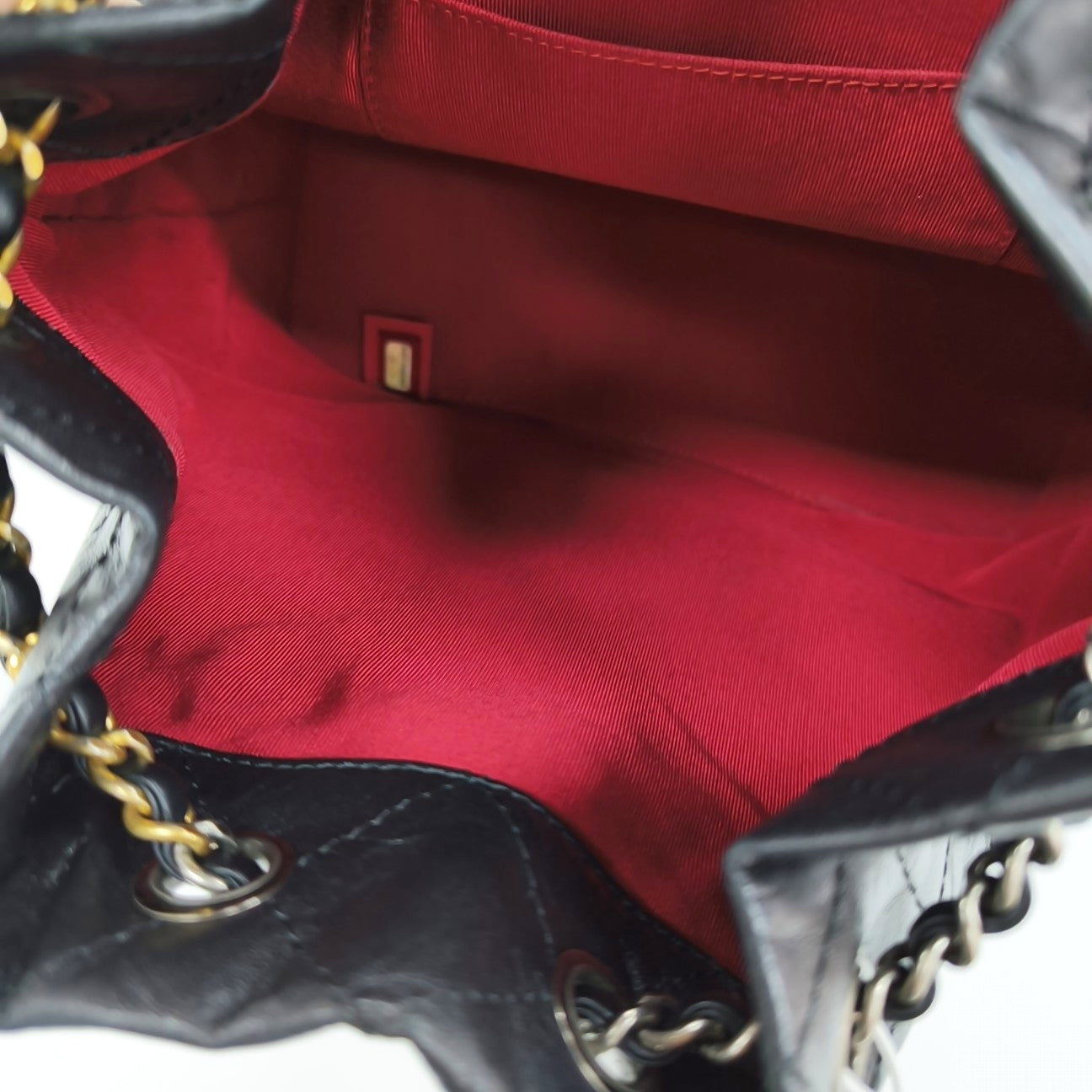 Quilted Calfskin Bucket Bag Black
