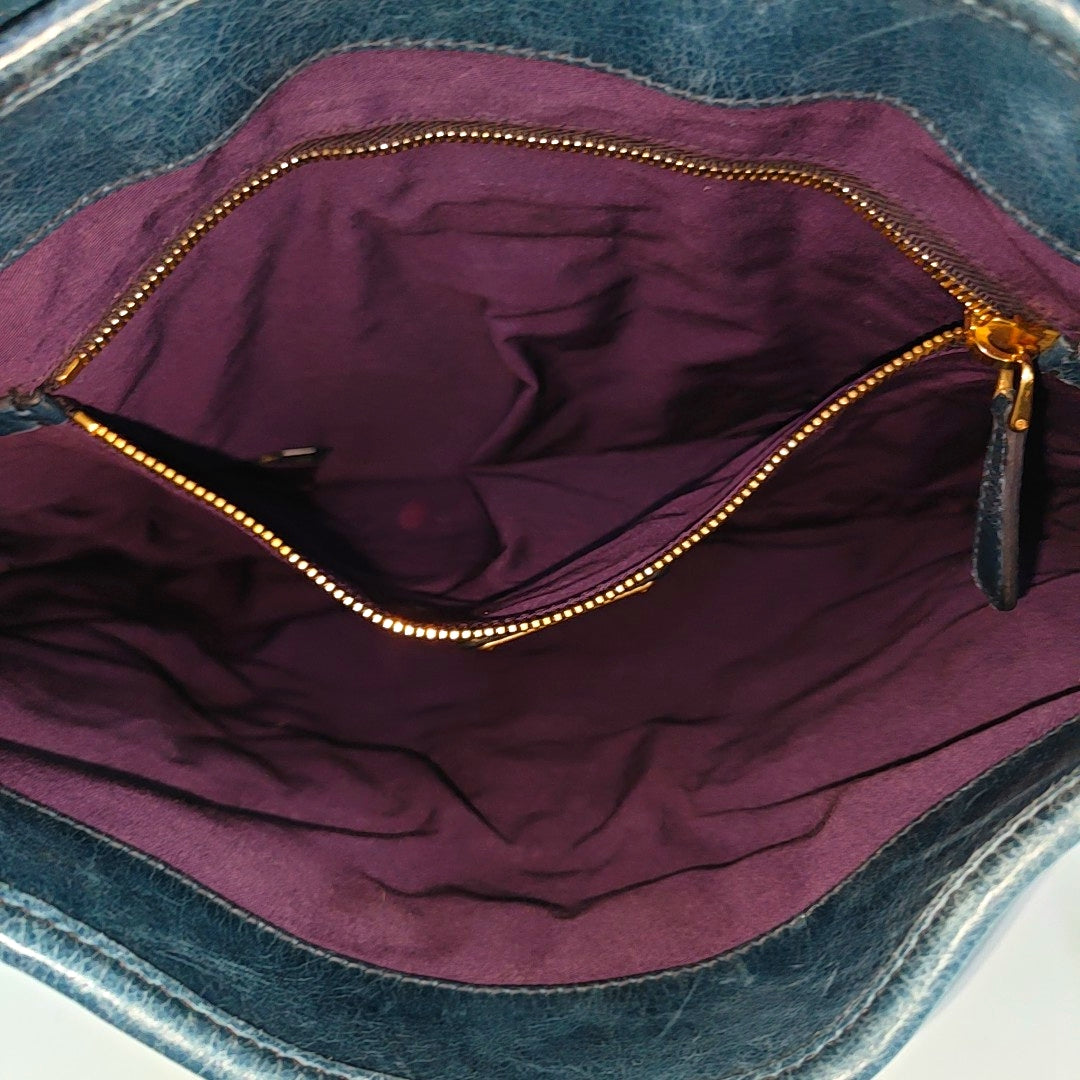 Miu Coffer Calfskin Blue
