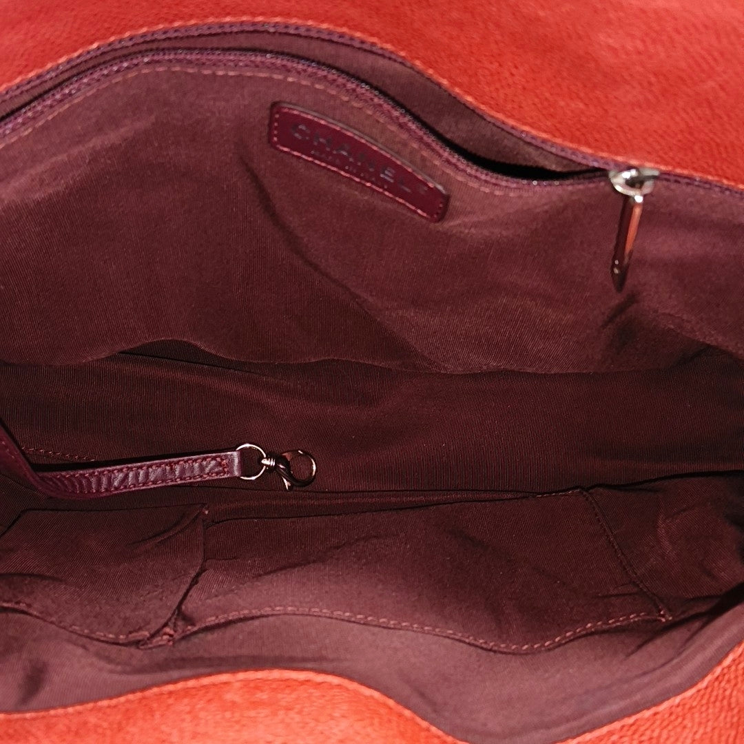 Quilted Grained Calfskin Red