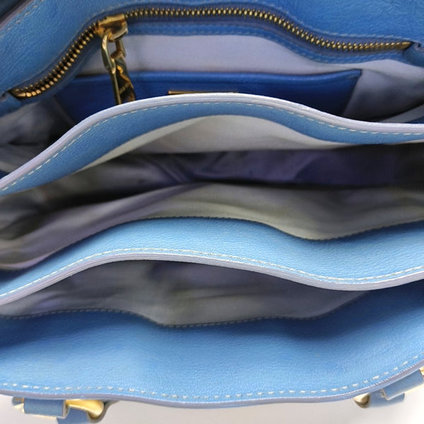 Calfskin Shoulder Bag Blue