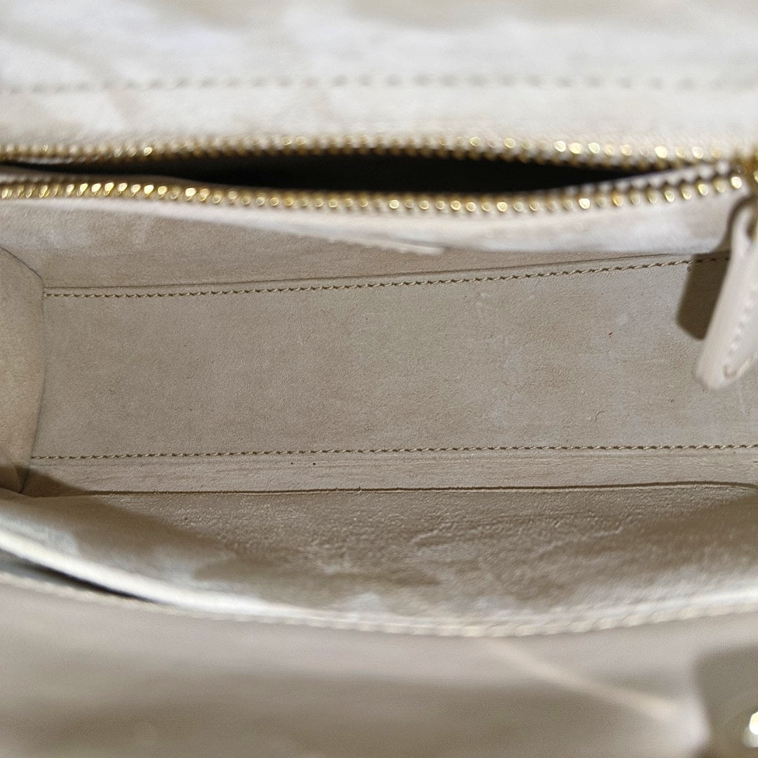 Lady Dior Small Cannage Lambskin Beige