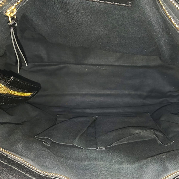 Classic Metallic Edge City Medium Lambskin Black