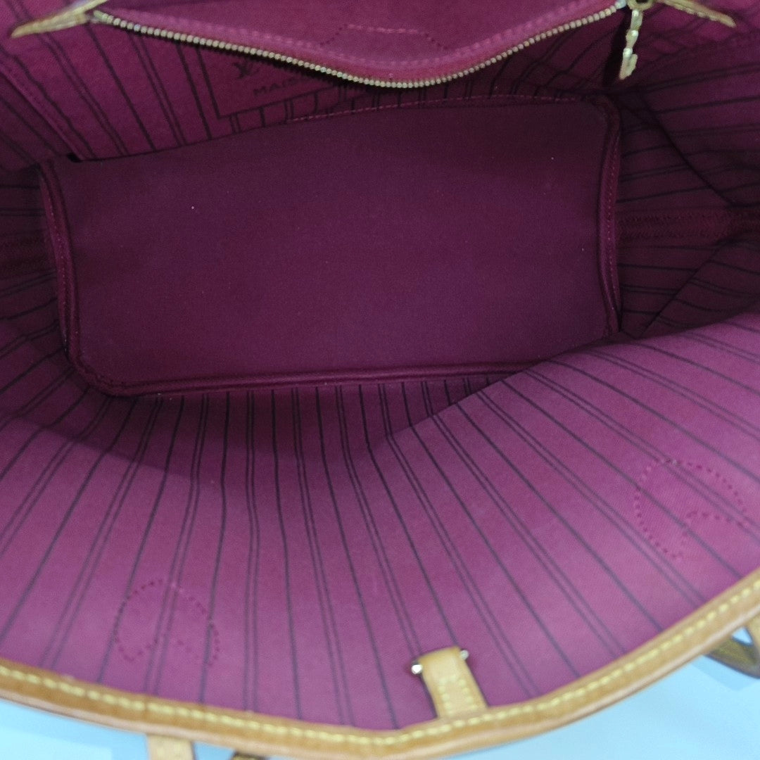 NEVERFULL MM Monogram Coated Canvas Brown