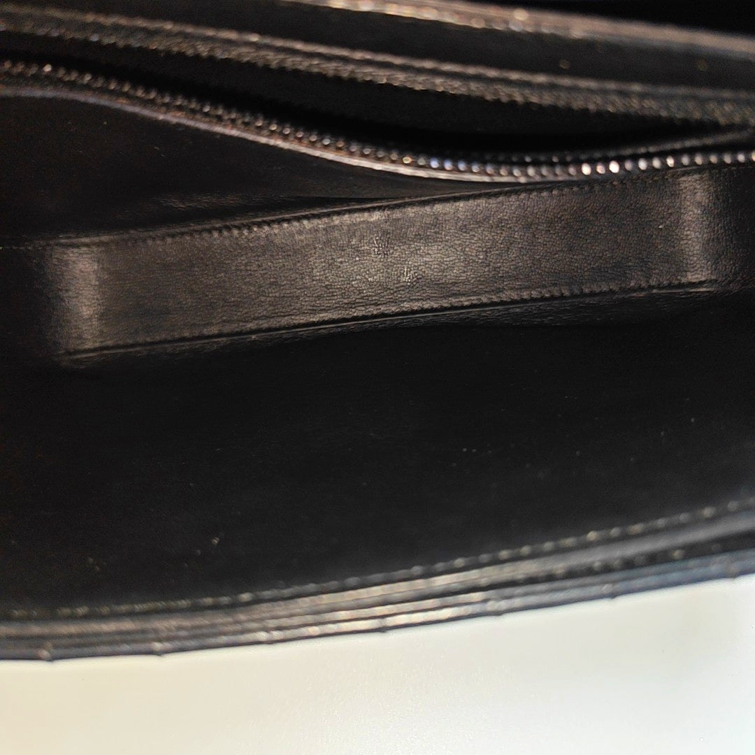 C Medium Quilted Calfskin Black