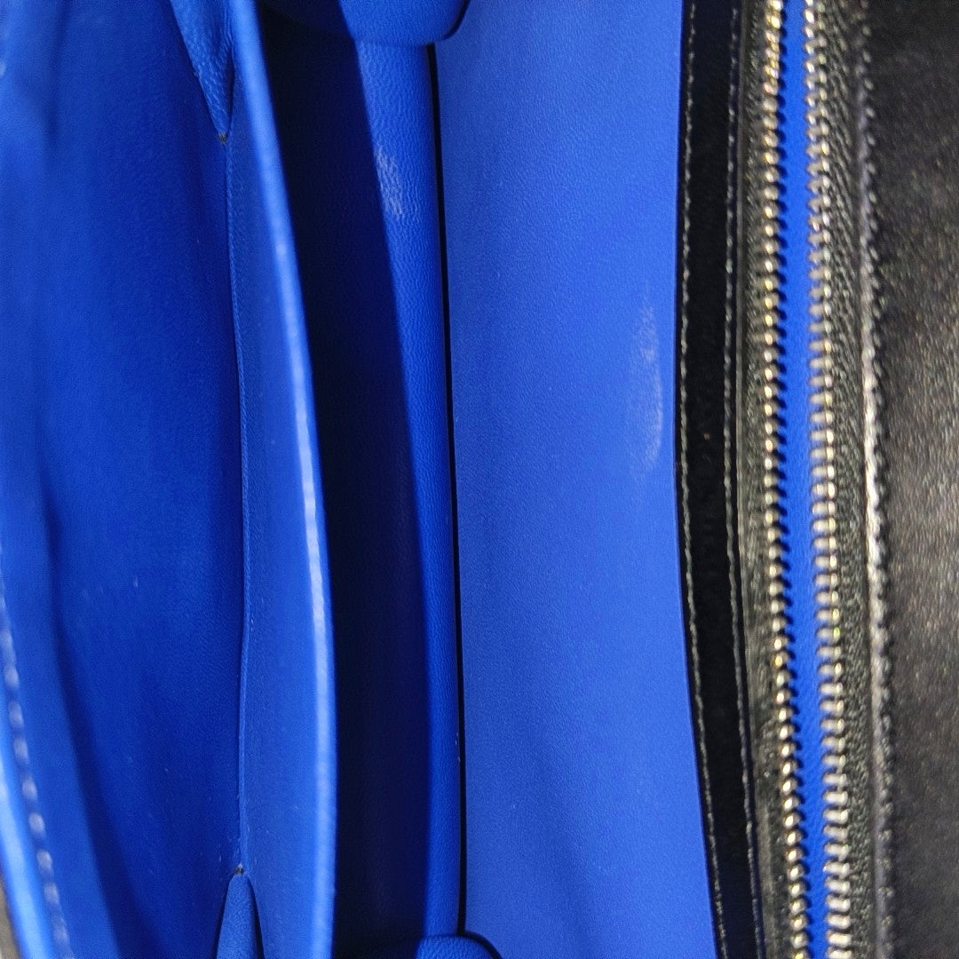 Cannage Calfskin Shoulder Bag Black