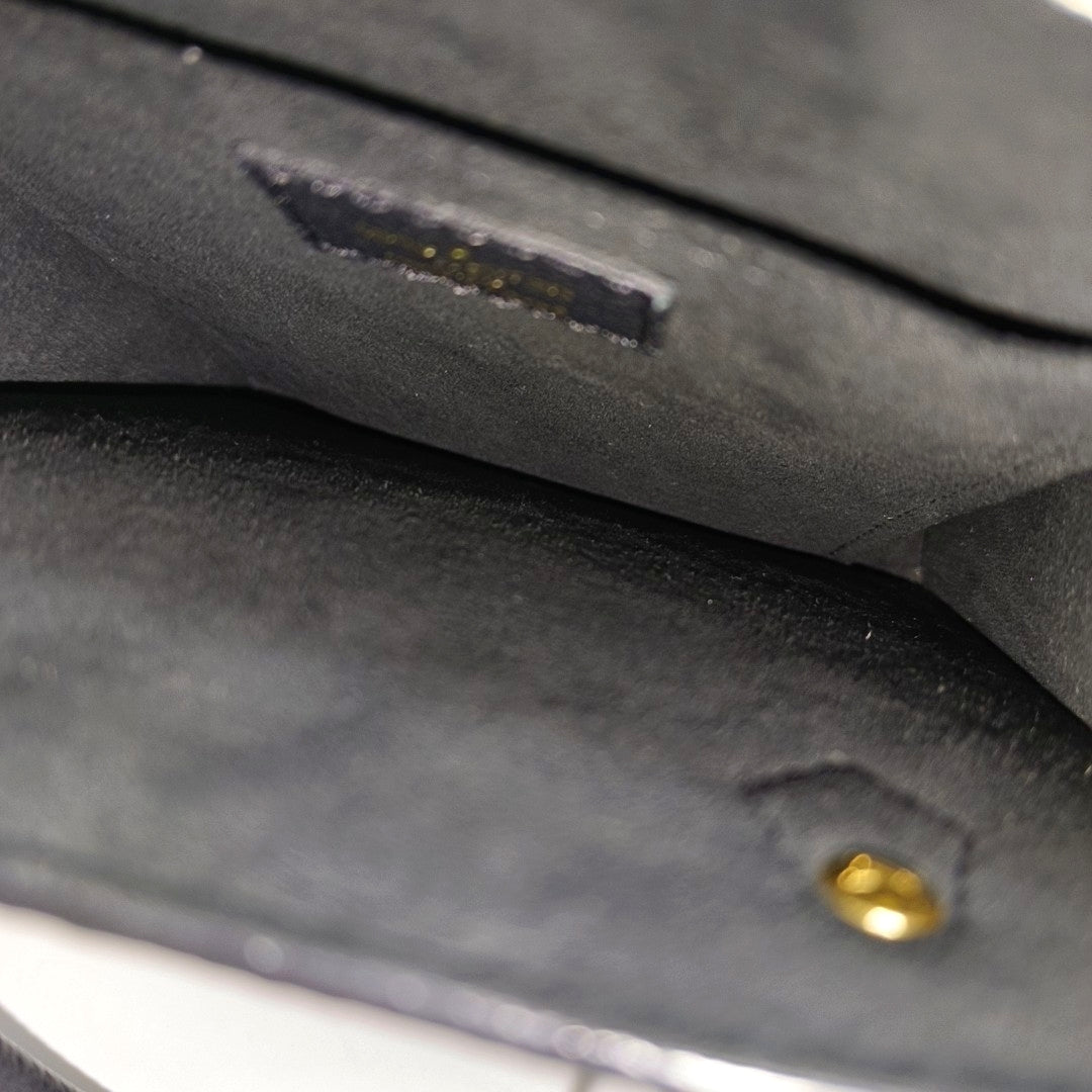 SAC PLAT Mini Calfskin Black