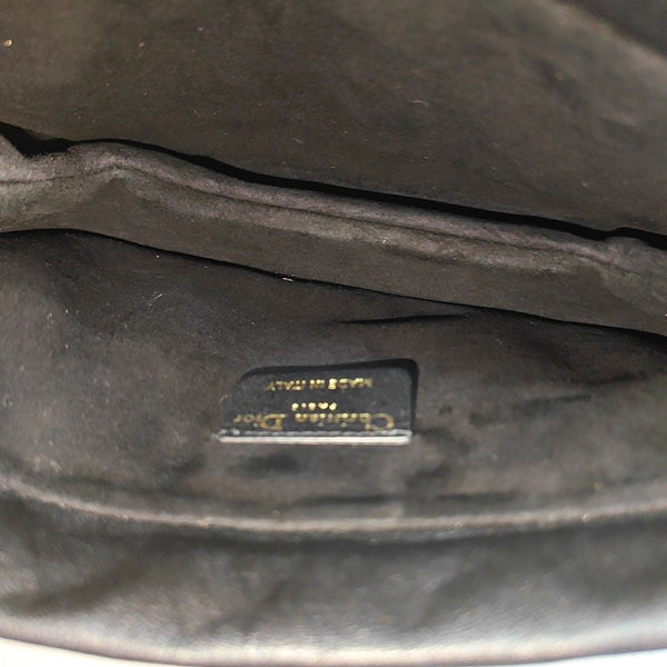 Cannage Lambskin Shoulder Bag Black