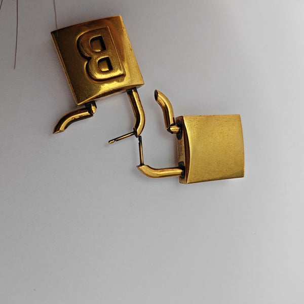 Metal Gold Stud Earrings