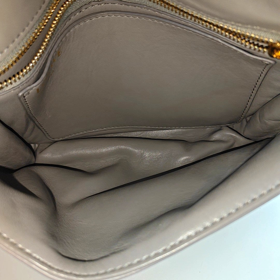 Quilted Lambskin Shoulder Bag Gray