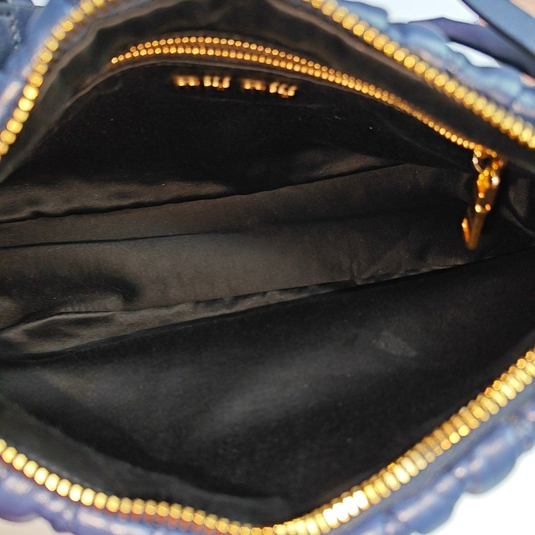 Matelassé Quilted Lambskin Blue
