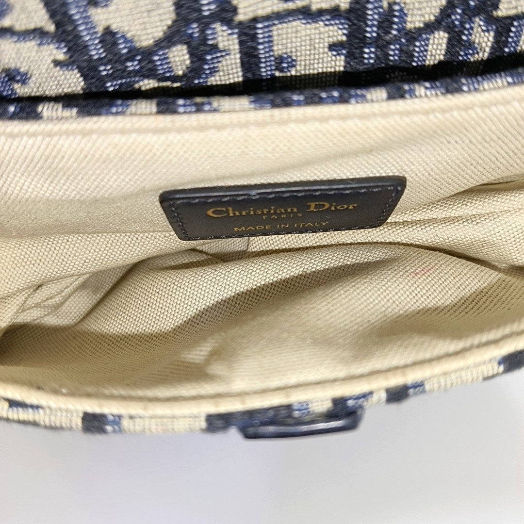 Saddle Mini Oblique Canvas Blue