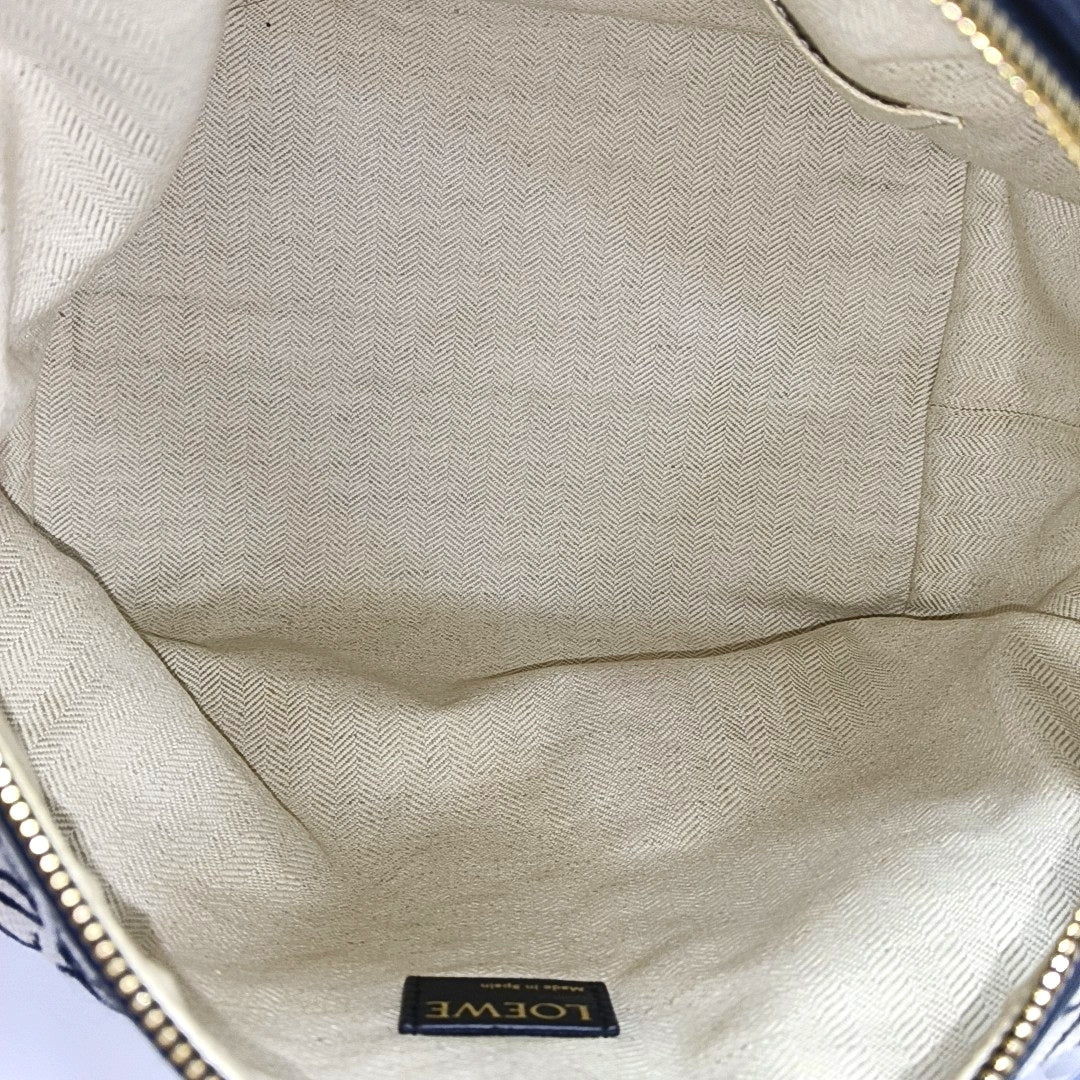 Monogram Fabric Top Handle Bag Beige