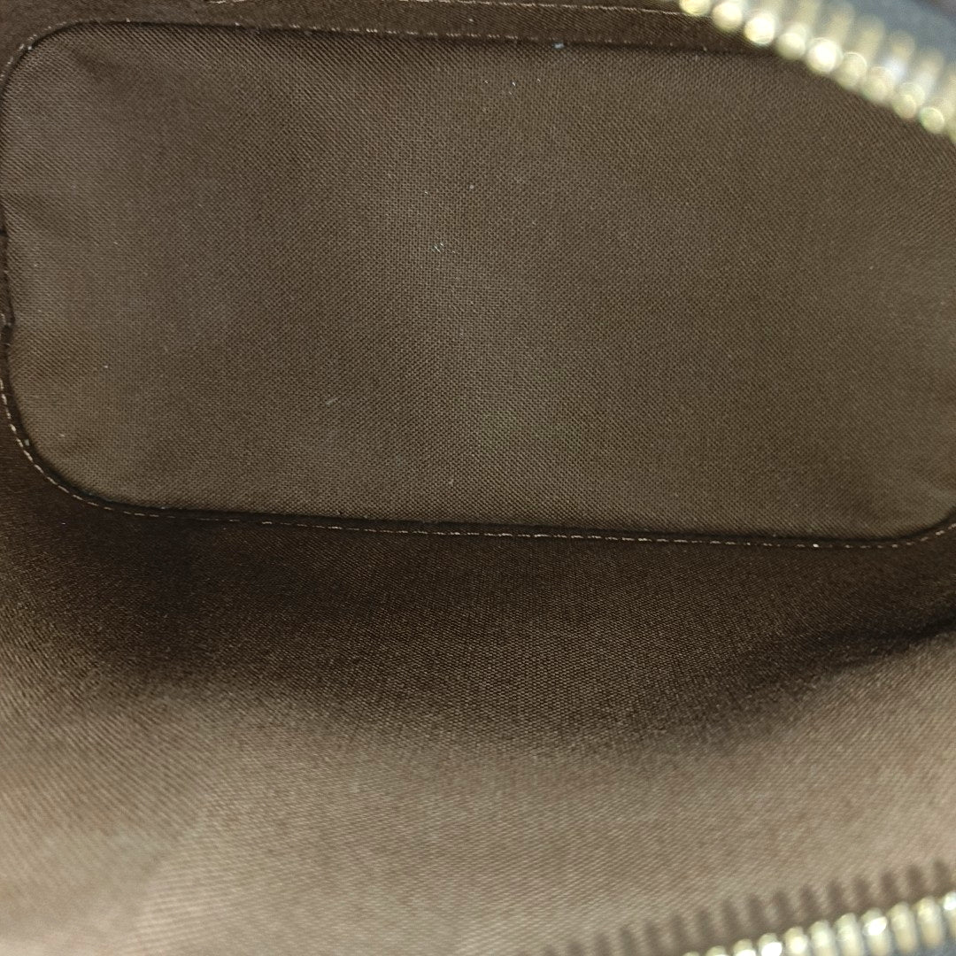 ALMA BB Monogram Coated Canvas Brown