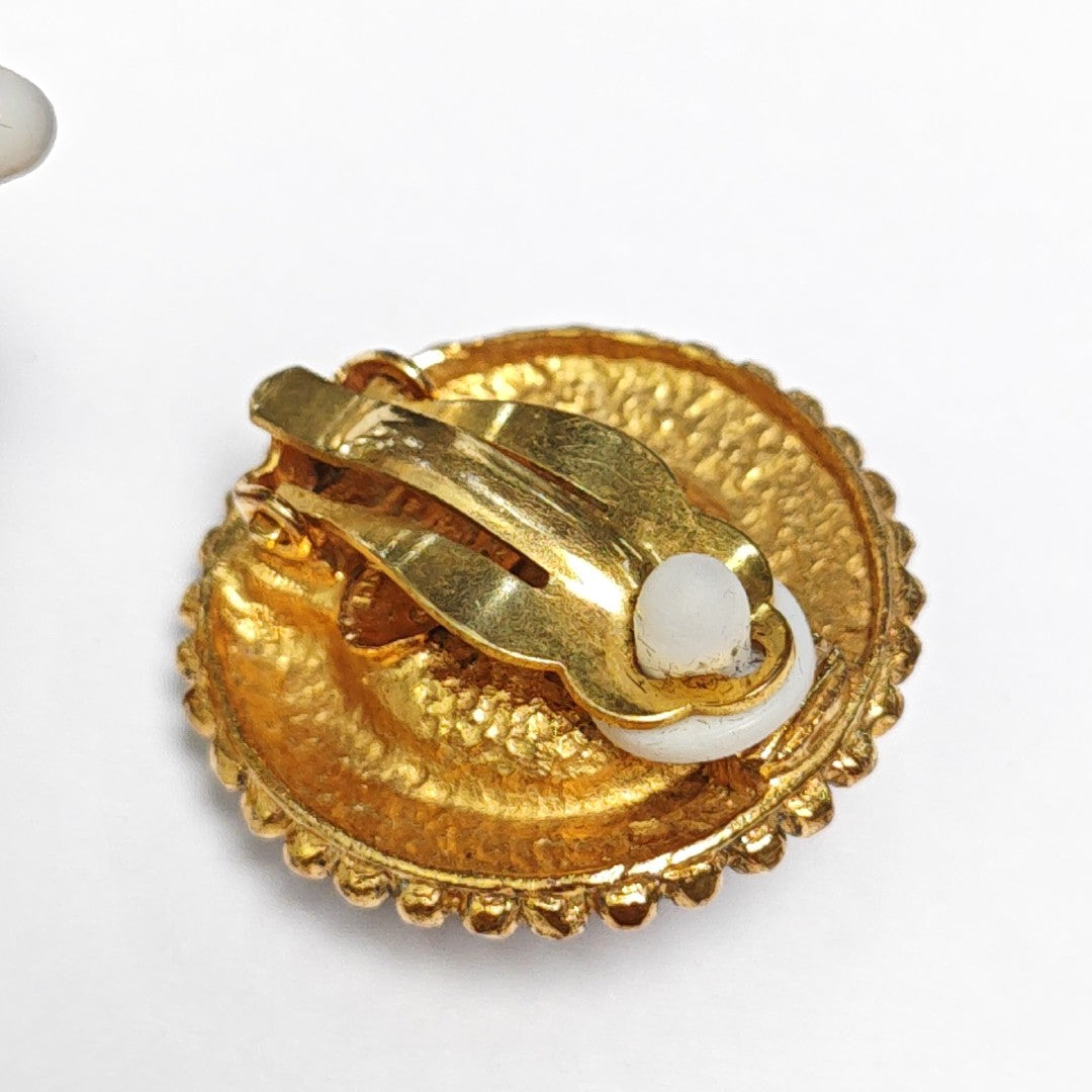 Metal Gold Clip On Earrings