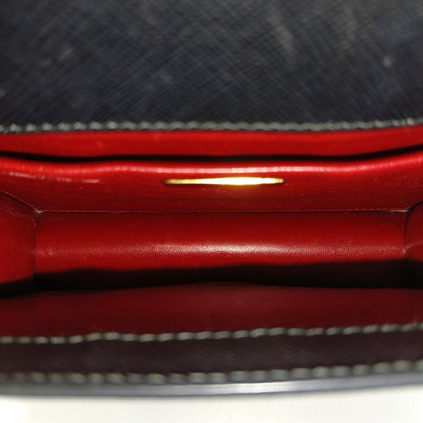 Saffiano Calfskin Shoulder Bag Black