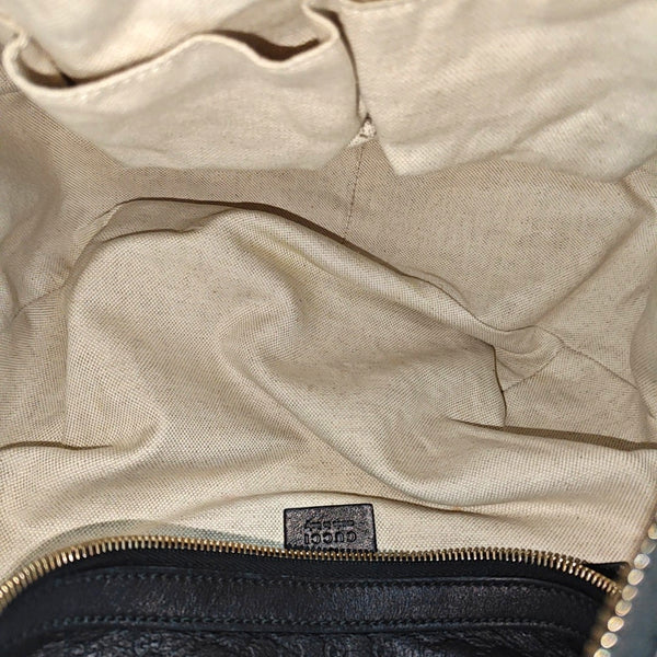 Monogram Calfskin Top Handle Bag Black