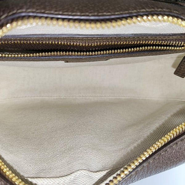 Ophidia Small Monogram Coated Canvas Beige