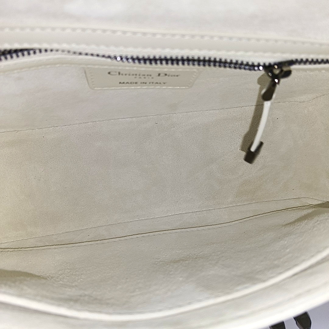 Authenticated pre-owned  Diorcamp Small Cannage Calfskin White - Shoulder Bag at Looply