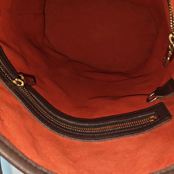 BUCKET PM Damier Ebene Coated Canvas Brown