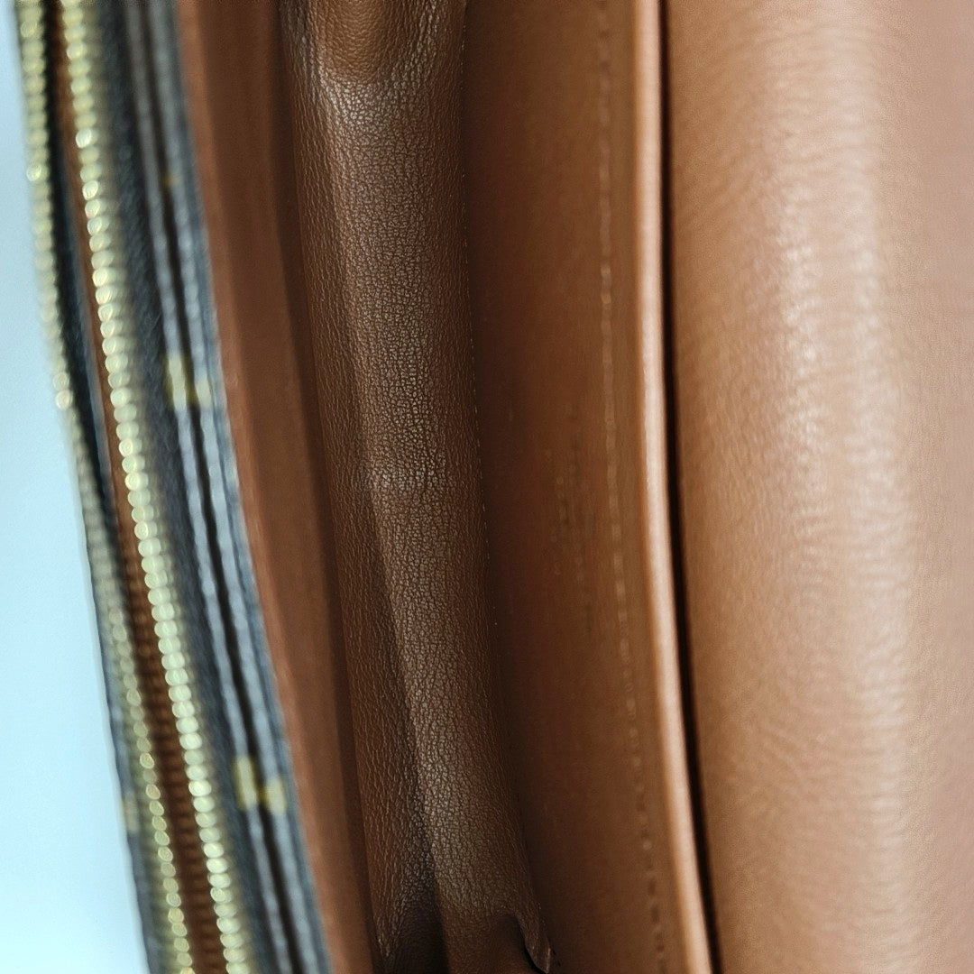 MARCEAU Monogram Coated Canvas Brown