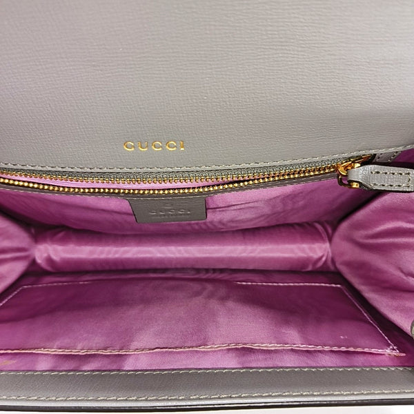 GG Ring Small Calfskin Gray