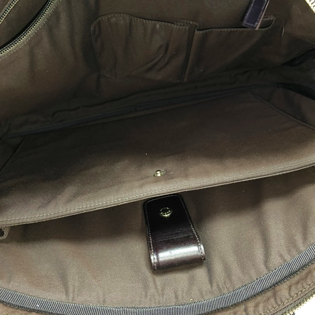 Calfskin Top Handle Bag Brown