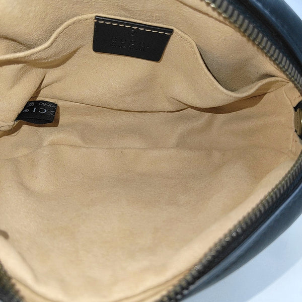 GG Marmont Super Mini Quilted Calfskin Black