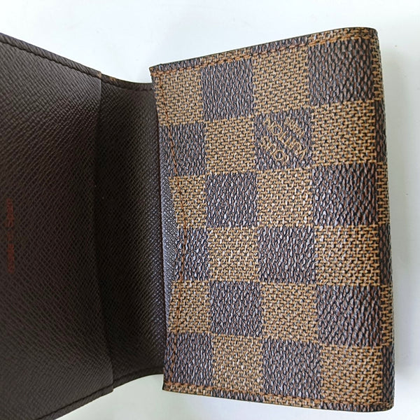 Damier Ebene Coated Canvas Card Holder Brown
