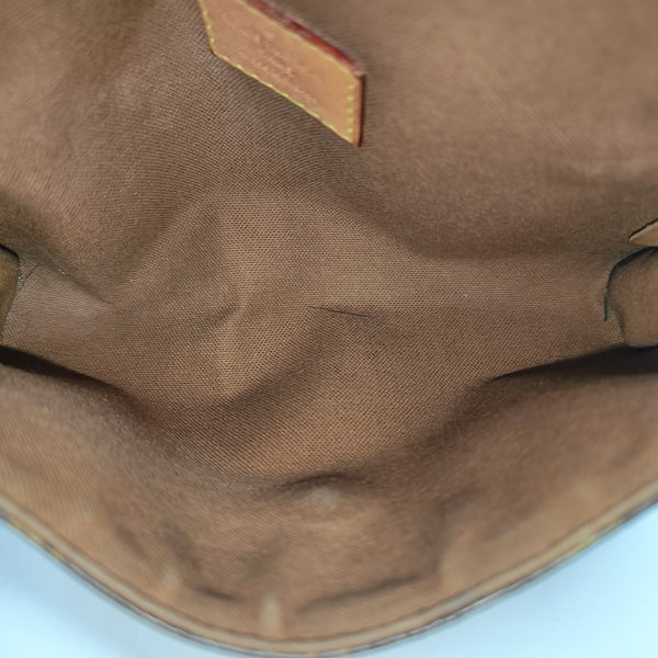 Monogram Coated Canvas Shoulder Bag Brown
