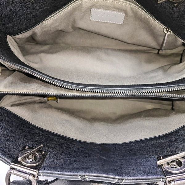 Quilted Calfskin Shoulder Bag Black