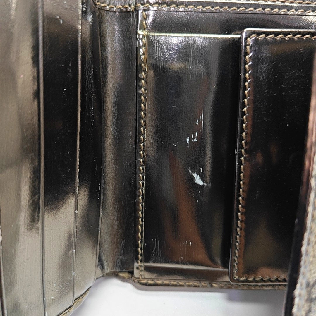 Monogram Coated Canvas Wallet Brown