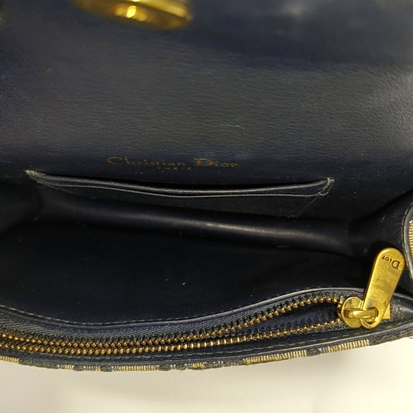 Saddle Mini Oblique Canvas Blue