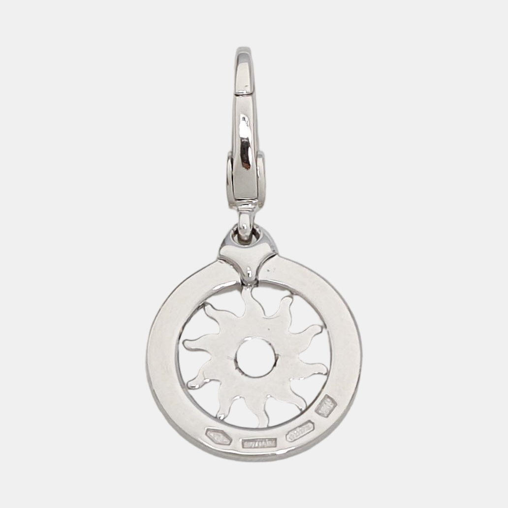 Conjunto de joyas Tondo Sun Sole Charm de plata y oro blanco de 18k