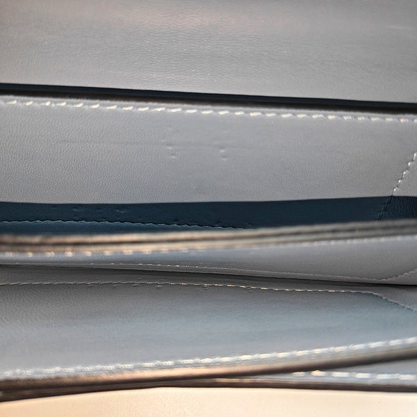 Calfskin Top Handle Bag Blue