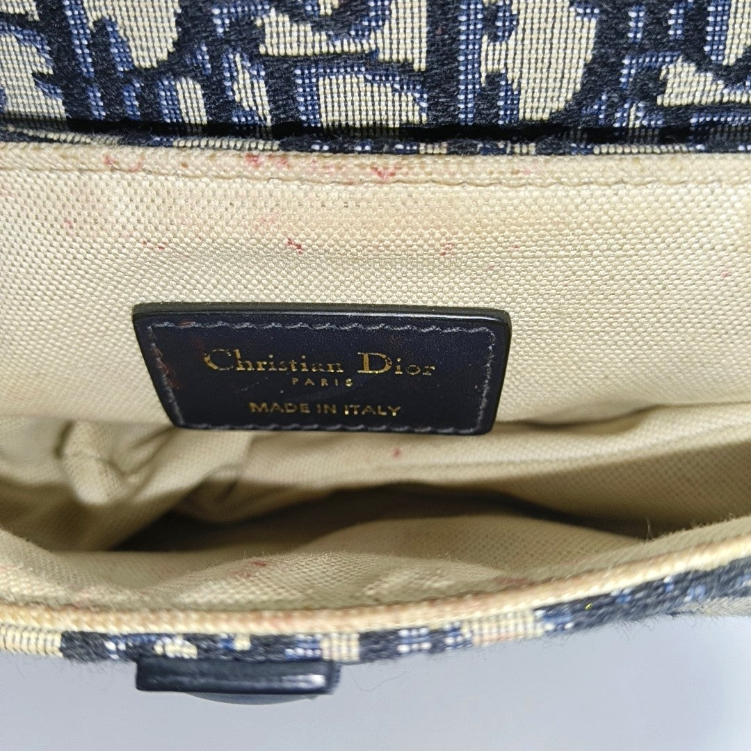 Saddle Small Oblique Fabric Blue