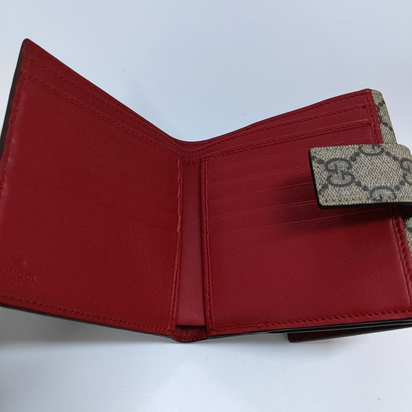 GG Supreme Monogram Coated Canvas Gray Wallet