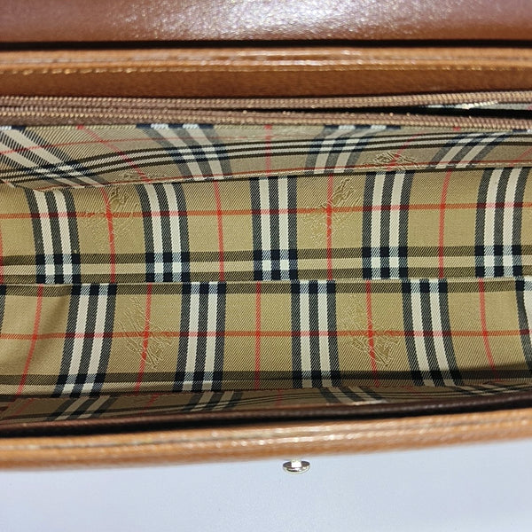 Calfskin Top Handle Bag Brown