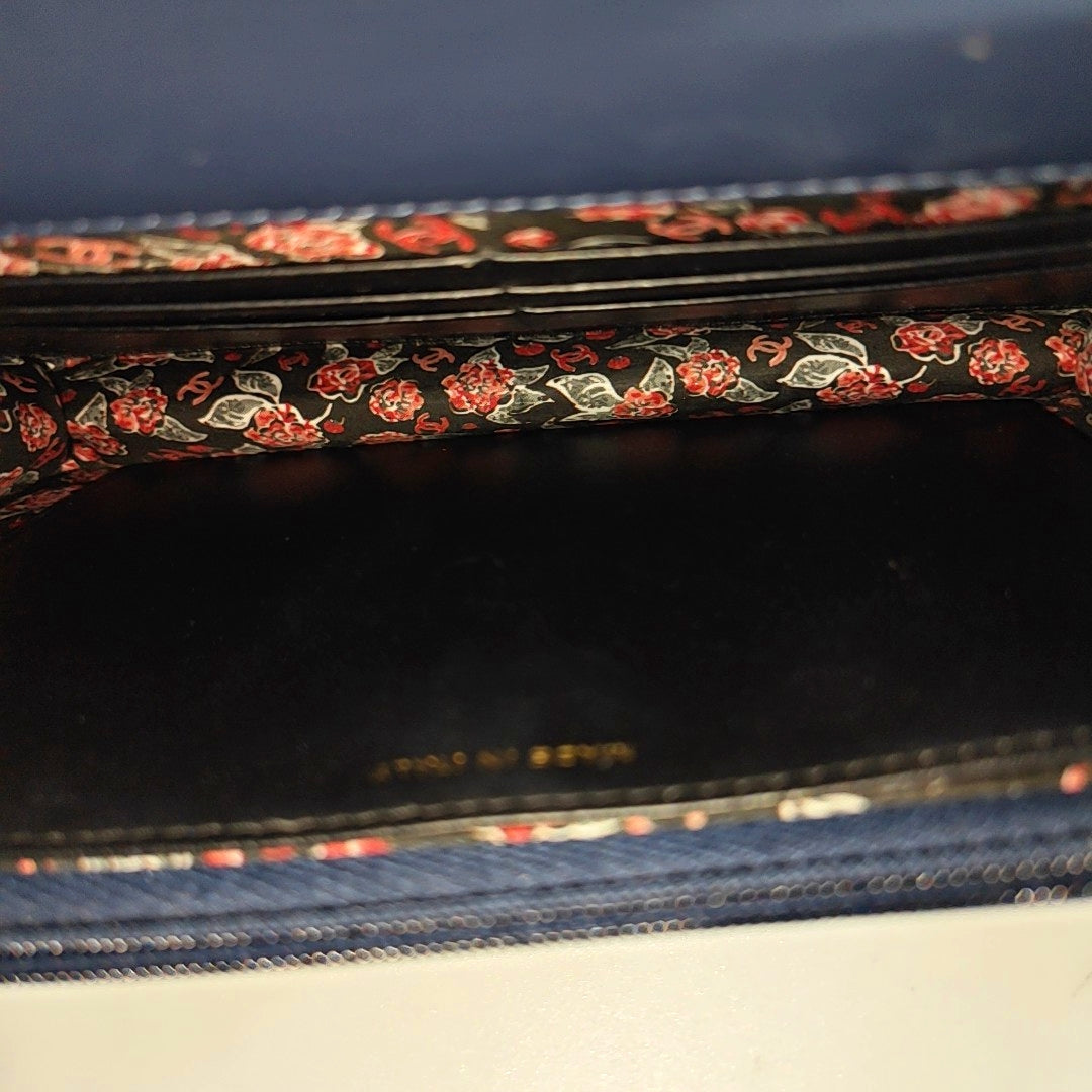 WOC Quilted Calfskin Blue