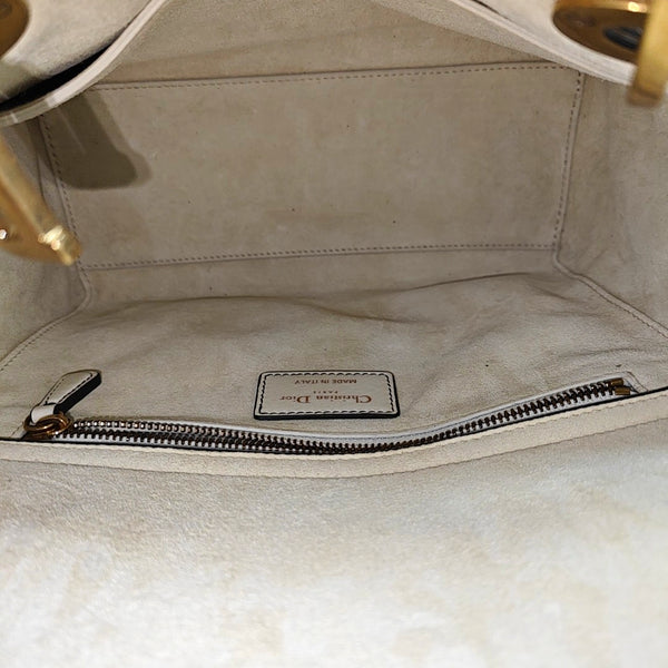 Lady Dior Medium Leather White