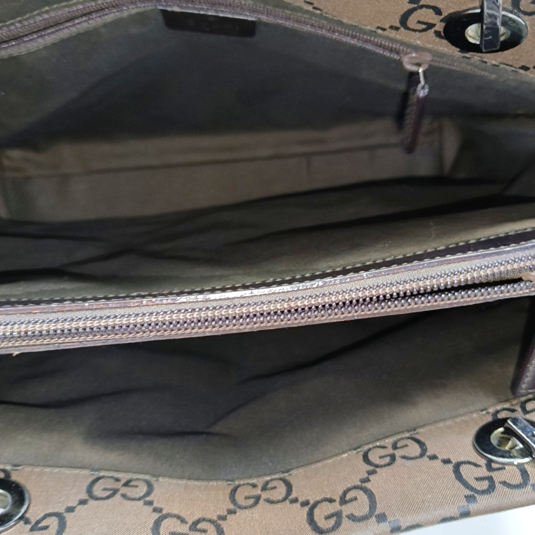 Bamboo 1947 Medium Monogram Fabric Brown