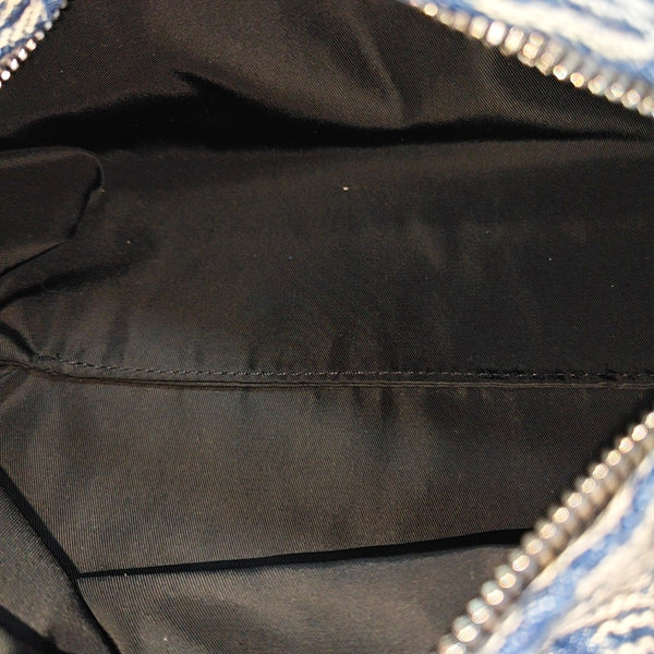Fabric Top Handle Bag Blue