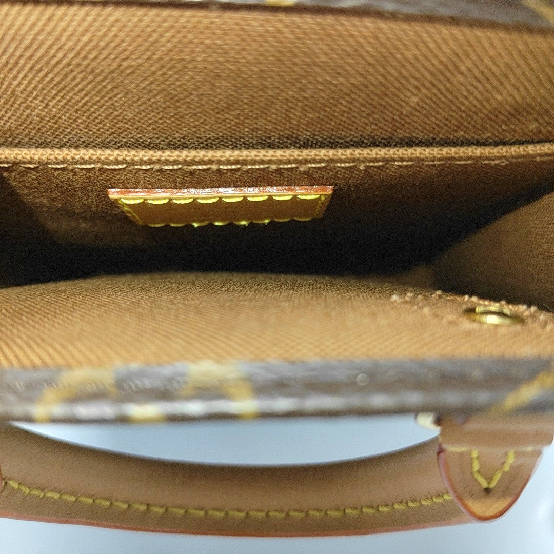 Authenticated pre-owned  SAC PLAT Mini Monogram Coated Canvas Brown - Tote Bag at Looply