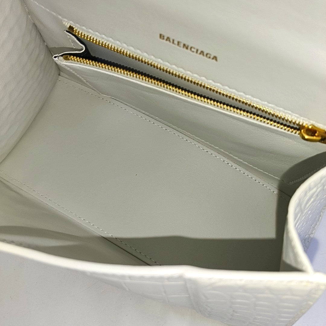Hourglass S Calfskin White